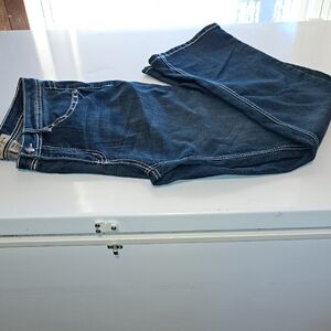 Earl Jeans Dark Blue Denim with White Stitching 10 avg Embelished Pockets